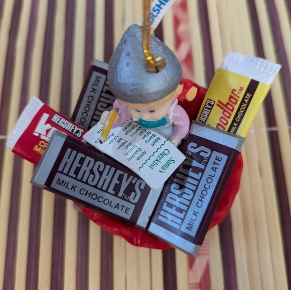 Vintage 1999 Hershey's Christmas Ornament Santa's Checklist *Rare* 90s, Y2K - Picture 2 of 5